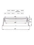 Tisztító fedlap 400mm C250, aknafedlap 