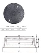 Tisztító fedlap 500mm D400, aknafedlap
