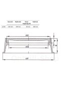 Tisztító fedlap 160mm B125, aknafedlap 