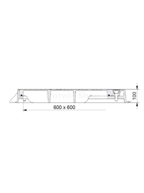 Fedlap Douglas 600x600mm D400, aknafedlap