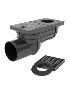 Víznyelő műanyag, rács/cső, oldal kifolyású KV-110-B