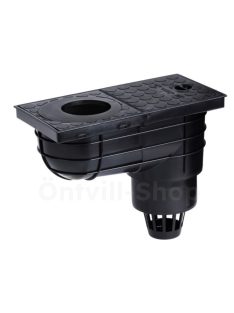 Víznyelő műanyag, rács/cső, alsó kifolyású KV-110