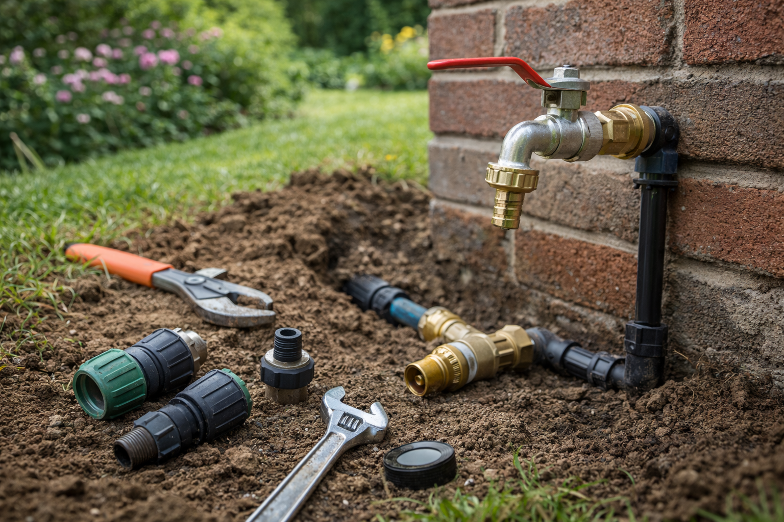 Kerti csap kiépítése házilag – milyen csőidomokra lesz szükséged?